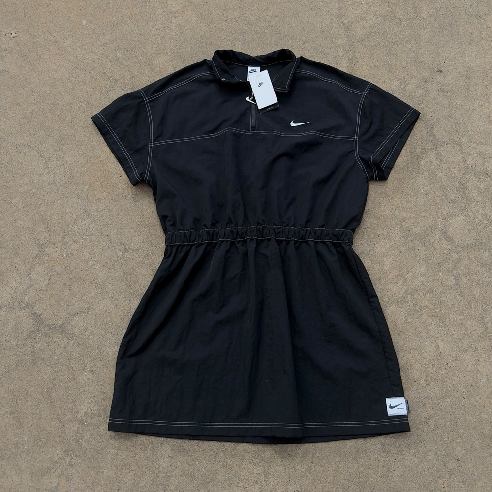 NEW Nike Sportswear Essential‎ Woven Dress Black Women's Size 2XL -DM6197-010